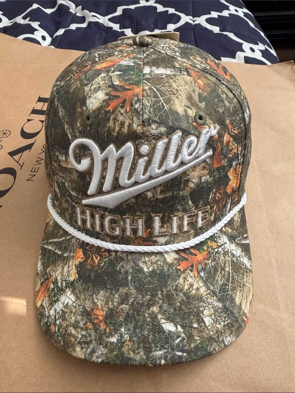 Miller High Life Camo Cap with White Embroidery